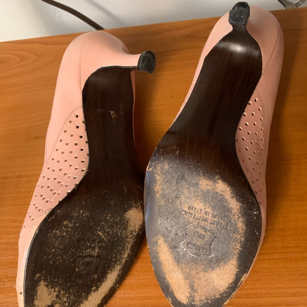 Stuart Weitzman Peep-Toe Pink Heels - Picture 6 of 6